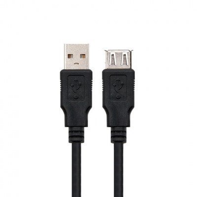Cable usb tipo a 2.0 a usb tipo a 2.0 nanocable 3m negro macho - hembra