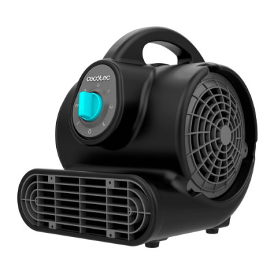 Cecotec BlowIndustry 2000 FlowFloor Soplador de Aire - 200W - 3 Velocidades hasta 1400rpm - Flujo de 1150 m3/h - Facil de Transportar con Ruedas - Multiposicionamiento - Color Negro