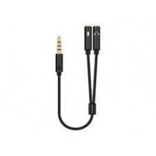 Cable Aisens 3.5mm/m A 2x3.5mm/h 25cm Negro