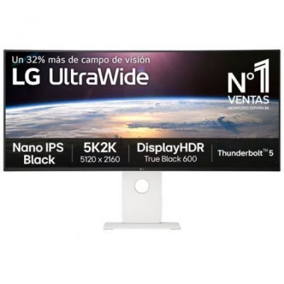 Monitor Gaming Ultraparonámico Curvo LG UltraGear 40U990A-W 40/ 5K2K/ Multimedia/ 1ms/ 120Hz/ IPS/ Regulable en altura/ Blanco