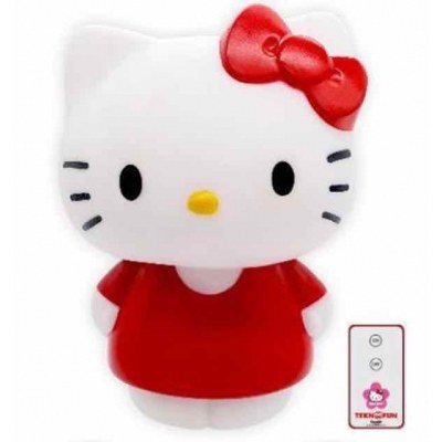 Lampara led teknofun madcow entertainment hello kitty + control remoto 25 cm