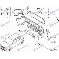 EXTREMO DEL PARACHOQUES TRASERO (O)