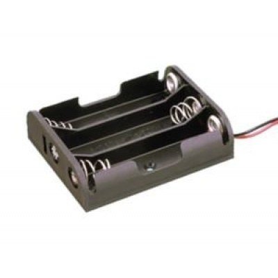 Portapilas R06 x3 para 3 pilas con hilos 200mm