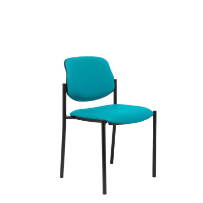 Silla fija Styl similpiel verde chasis negro