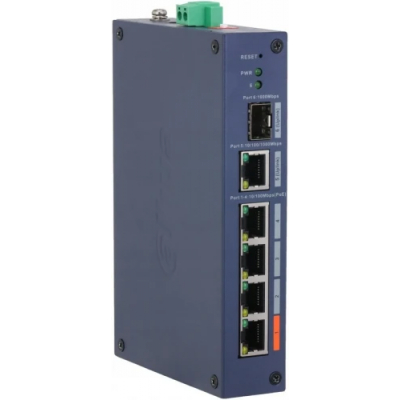 (DH-CHS4106-4ET-60) DAHUA SWITCH INDUSTRIAL 6 PUERTOS CLOUD MANAGED GIGABIT, 4 PUERTOS POE, 60W, HI-POE, L2