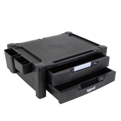EM2C Elevador monitor 2 cajones negro