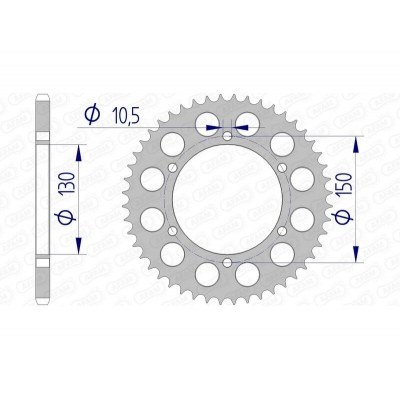 Corona AFAM aluminio 13604 - Paso 520 13604-47