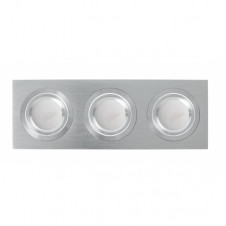 Regleta Foco Empotrar Alumini/cro 3xgu10 Incluida 18w 4000k 1800lm 26x9x2 Androide