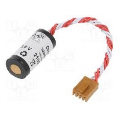 Pila litio 3,6Vdc 2/3A conector 16,5x35,4mm PLC-17330