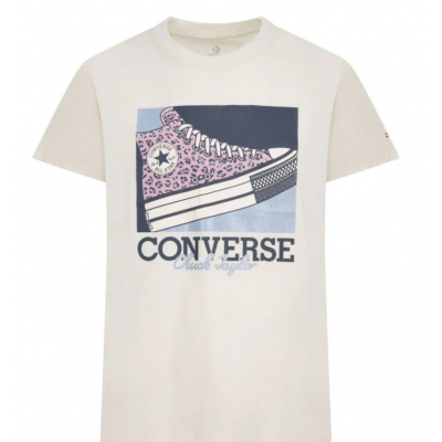 Camiseta CONVERSE CNVG FLORAL LEOPARD SNEAKER TE 4CG166 W0L Beige