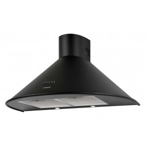 Campana decorativa de pared piramidal Cata Q-7790 BK, 90 cm, 645 m3/h, clase C, 3 velocidades, 72dB, negro