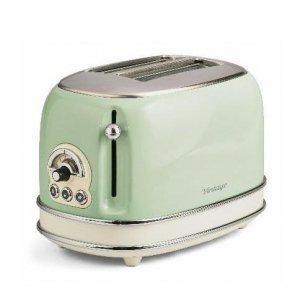 Tostador Ariete 155/14, 2 ranuras, 810W, verde vintage