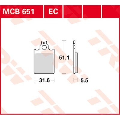 Pastillas de freno metal sinterizado SV TRW MCB651
