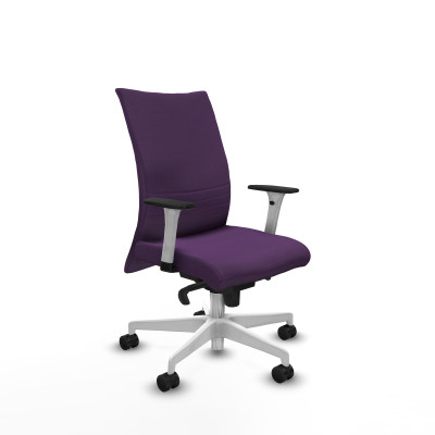 Albacete confidente sincro bali morado brazos 1D blancos base blanca ruedas 65 mm nailon
