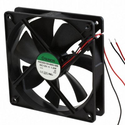 VENTILADOR 12Vdc 120x120x25mm 1,9W 2 Cables Friccion Sunon