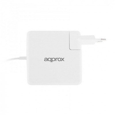 ADAPTADOR CORRIENTE MACBOOK APPROX TIPO L BLANCO