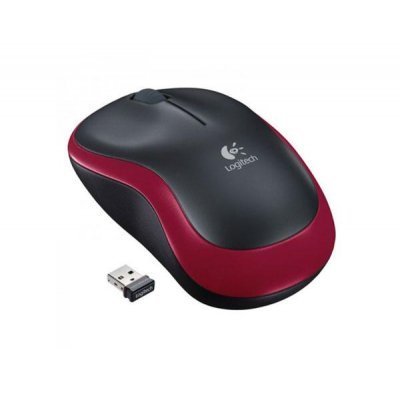 Ratón Inalámbrico Logitech M185/ Hasta 1000 DPI/ Rojo