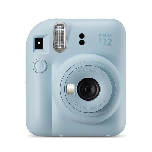 Fujifilm Instax Mini 12 Pastel Blue Camara Instantanea - Tamaño de Imagen 62x46mm - Flash Auto - Exposicion Automatica - Mini Espejo para Selfies - Modo Primer Plano