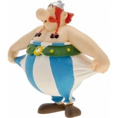 Figura plastoy asterix & obelix obelix sujetandose el pantalon pvc