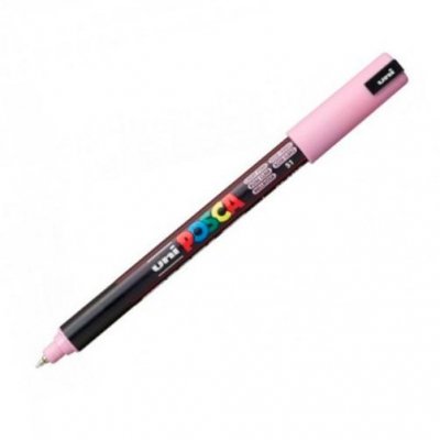 UNIBALL MARCADOR POSCA PC-1MR NO PERMANENTE PUNTA EXTRAFINA 0.7MM ROSA CLARO