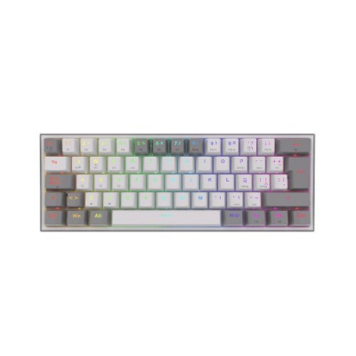 Redragon - FIZZ PRO Teclado Mecanico Gaming Inalámbrico RGB Español LA Blanco/Gris