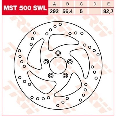 Disco de freno fijo redondo diseño Swing TRW MST500SWL