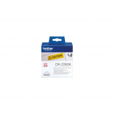 CINTA ETIQUETAS BROTHER DK-22606 PELICULA PLASTICA CONTINUA AMARILLA 6,2 CM X 15,2 M DK22606
