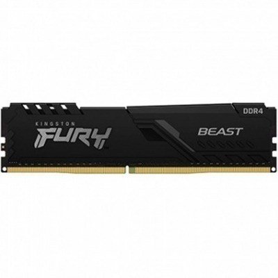 Memoria ram ddr4 8gb kingston - 2666mhz - pc4 21300 - fury beast negro - cl 16 - 1.35v