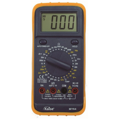 Multimetro Digital MY64 Vac+Vdc+ºC+Hz+Capacimetro+Resistencia