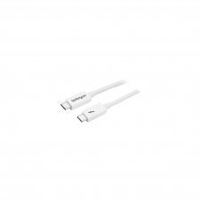 StarTech.com Cable de 1m Thunderbolt 3 Blanco - Cable Compatible con USB-C y DisplayPort - Blanco