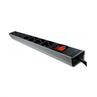 Regleta phasak 6 sockets 1u rack con interruptor