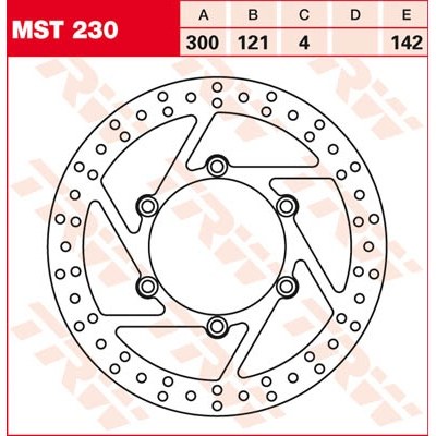Disco de freno fijo redondo de más de 300 mm TRW MST230