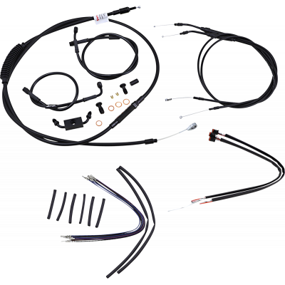 Kit completo líneas/cables en vinilo negro para manillar Ape Hanger BURLY BRAND B30-1123