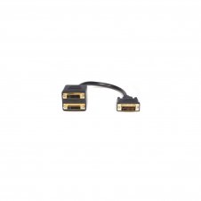 StarTech.com Cable Duplicador Divisor de Vͭdeo DVI-D de 2 Puertos Salidas Compacto - Bifurcador Negro