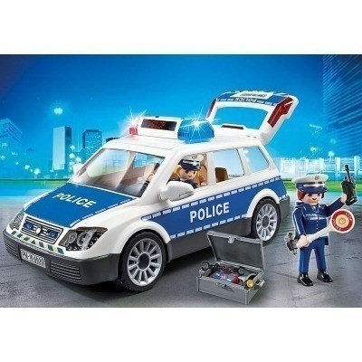 Playmobil policia coche de policia con luces y sonido
