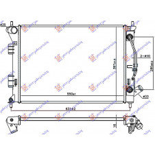 RADIATOR 1.6 PETROL AUTOMATIC +/- A/C (550x397x16) (NRF)