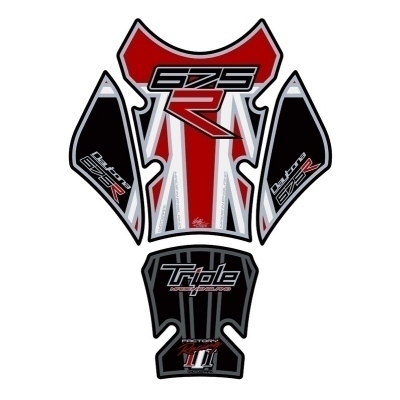 Protector de depósito Motografix Triumph 675 negro/rojo TT022RJ