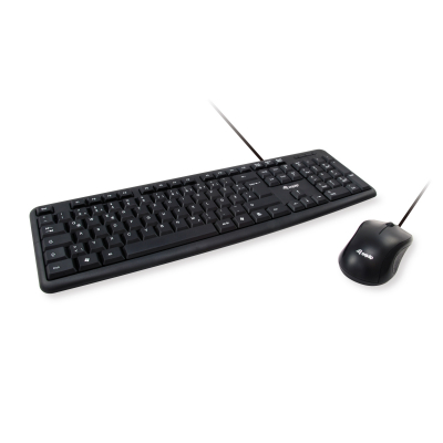 245201 teclado Ratón incluido Oficina USB QWERTY Español Negro