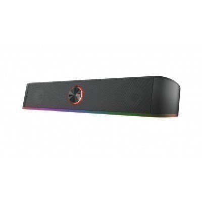 Trust Gaming GXT 619 Thorne Barra de Sonido USB 12W - Iluminacion RGB - Controles Tactiles - PC, Portatil - Entrada Jack 3.5mm - Color Negro