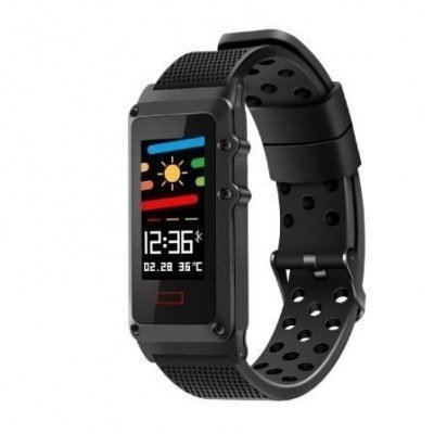 PULSERA CUANTIFICADORA LEOTEC FUNNY BAND BLACK - PANTALLA COLOR 2.44CM - BT - MULTISPORT - NOTIFICACIONES - IP67 - BAT.120MAH - COMPATIBLE IOS/ANDROID