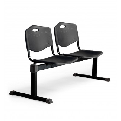 Bancada Iso plastic 2 plazas PVC color negro