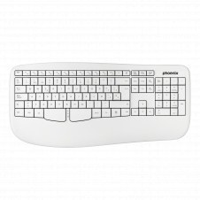 Phoenix k201 teclado ergonómico inalámbrico 2.4ghz blanco