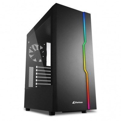 CAJA SHARKOON RGB SLIDER ATX 2XUSB3.0 2XUSB2.0 SIN FUENTE