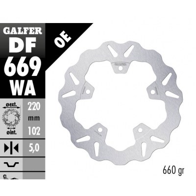 Disco de freno Wave® GALFER DF669WA
