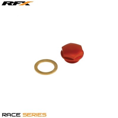 Tapón de llenado de aceite RFX Race (naranja) - Mirilla de aceite KTM SX65 de repuesto para KTM SX65 FXOP5000055OR