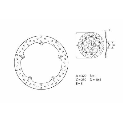 Disco de freno Brembo 68B407G7 68B407G7