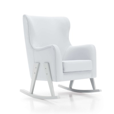 Sillón de lactancia tapizado en tela · GLAM White · Alondra