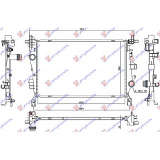 RADIATOR 1.4 TURBO PETROL/1.3-1.6 MJTD DIESEL MANUAL/AUTOMATIC 2WD/4WD (620x388x16) (NRF)