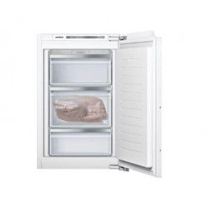 Congelador vertical integrable Siemens GI21VAFE0, Low Frost, 85 x 47.8 x 50.5 cm, clase E, 176 kWh/año, 36dB, 96 litros, puerta reversible, blanco