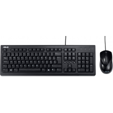 KIT ASUS U2000, TECLADO Y MOUSE ALAMBRICO USB, CABLE 1.5M, 105 TECLAS, 1000 DPI, COLOR NEGRO U2000 KEYBOARD+MOUSE/BK/SP